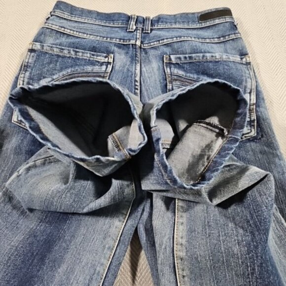 Ring Of Fire Jeans Women's 18 (30x28) Blue Denim Mid Rise Slim Straight Sretch - Picture 10 of 16